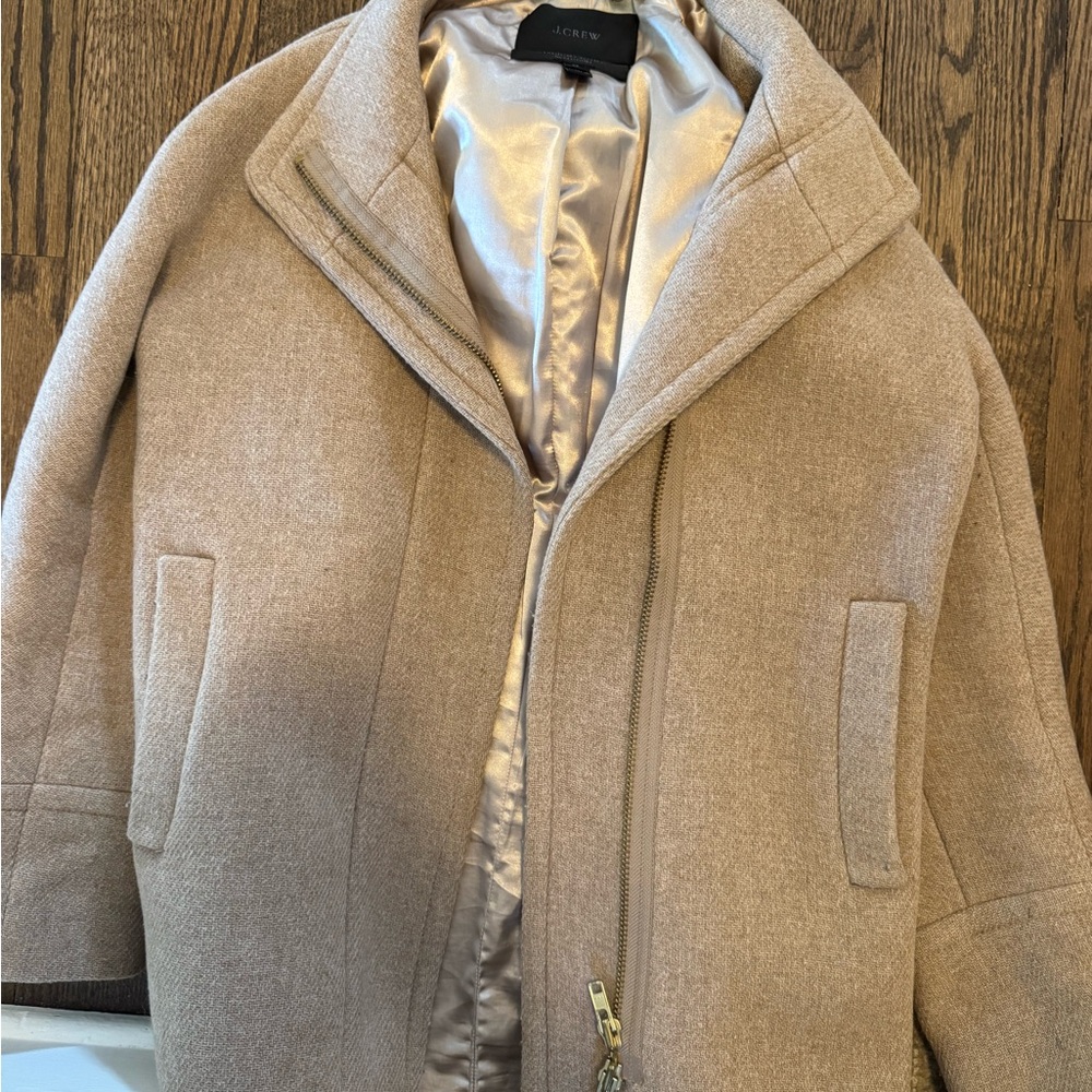 J. Crew Cream Stadium Cloth Coat
